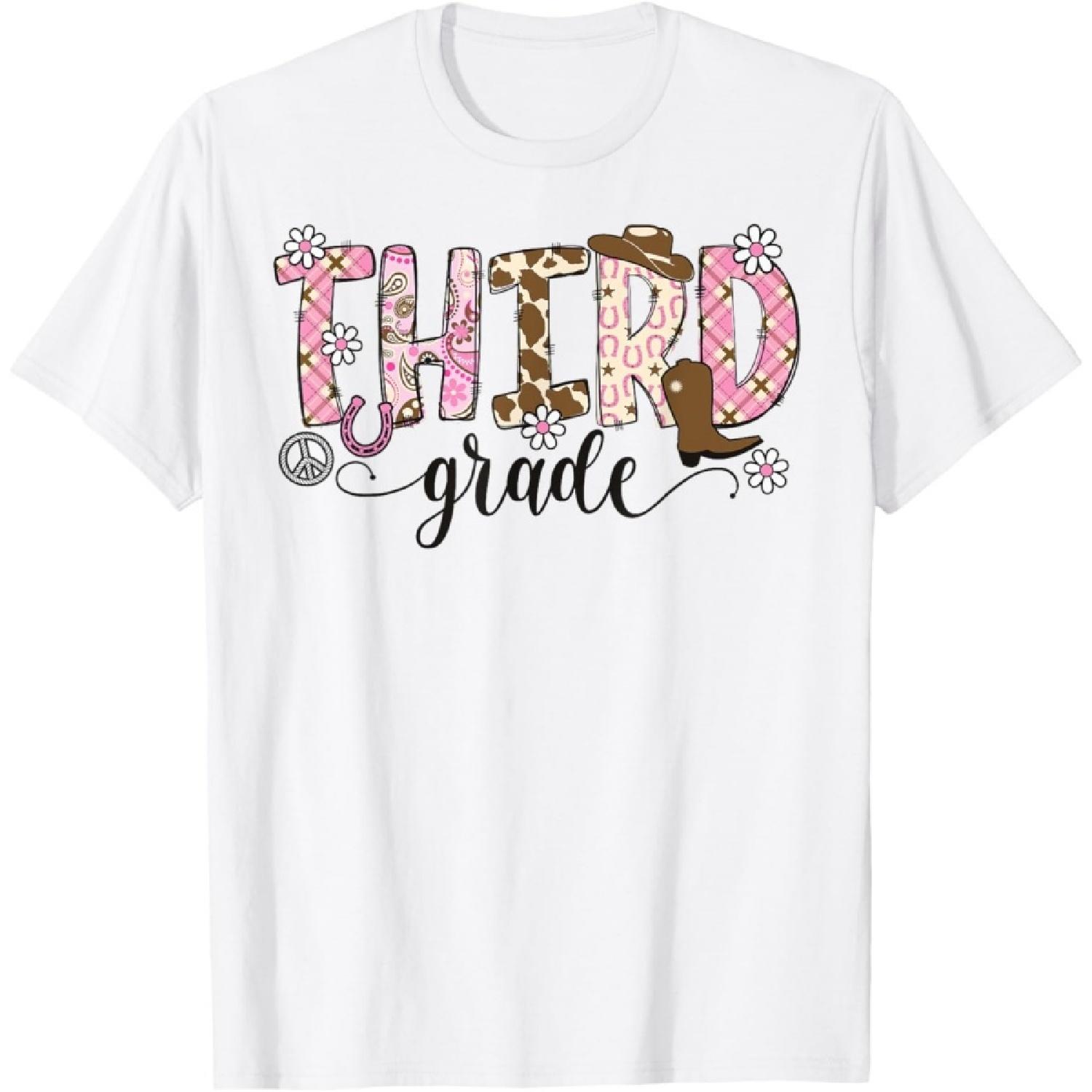 Third Grade Western Cowgirls 3rd Grade Squad Teacher T-Shirt XXXXXL белый