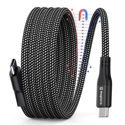 Magtame Fast Magnetic Memory Foam USB USB Cable with Metal Double Nylon Compatible with iPhone MacBook Samsung USB-C Cable, Charging, Suction,