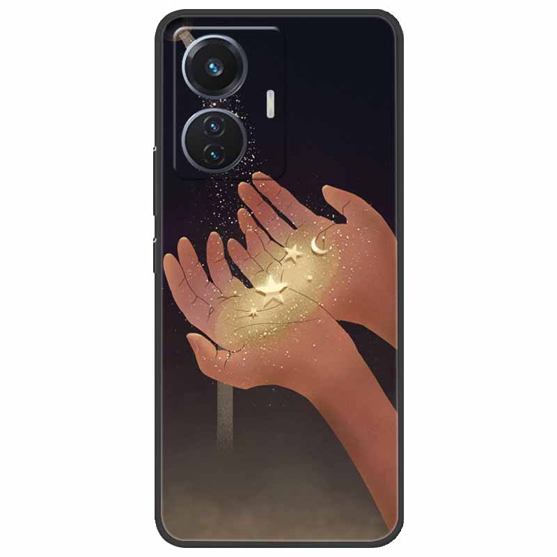 Christmas Case For Vivo T1 44W Soft Silicone Back Cover for Vivo T1 4G Snapdragon 680 Phone Case Cartoon V2153 VivoT1 4G Funda