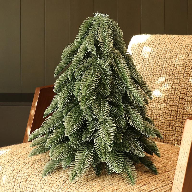 Pure PE Simulation Noble Fir Tree Desktop Ornament for High-End Restaurant and Hotel Christmas Decorations