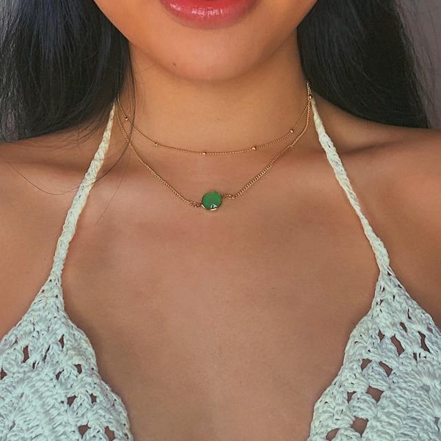 17 km Stylové Stylové Asymetrické Zámek Náhrdelníky Twist Zlatá Barva Tón Barvy Robustní Tlustý Dámský Zámek Choker Řetěz Náhrdelníky Sběr Sběr