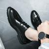Fashion Classic Black Patent Leather Men's Shoes Leisure Business Men's Brand Wedding Trend Party Business Event Versatile Shoes