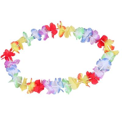 10Pcs Hawaiian Flower Leis Garland Necklace Fancy Dress Party Hawaii Beach Fun