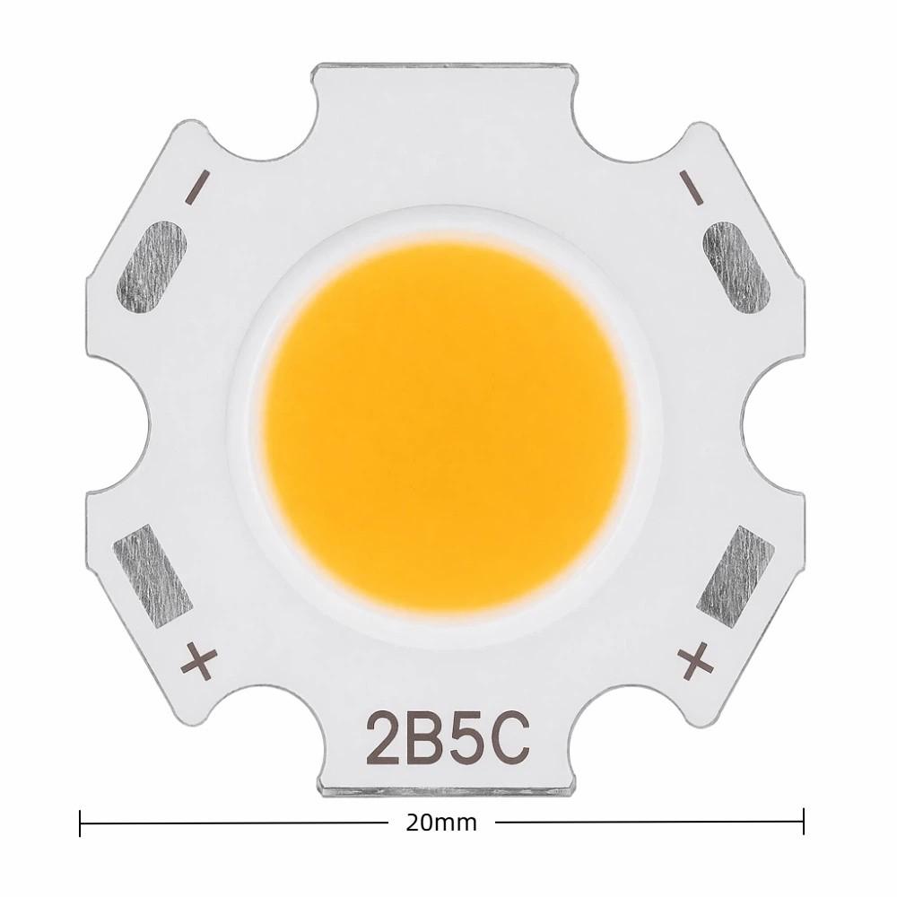 12PCS Aluminum COB LED Chips 5W COB LED Chip Beads Easy High Power LED Bulb  Downlight Ceiling Lamp