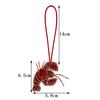 Cute Handmade Crayfish Keychain Rhinestone Beaded Creative Crab Pendant Bag Lanyard Accessories Gifts