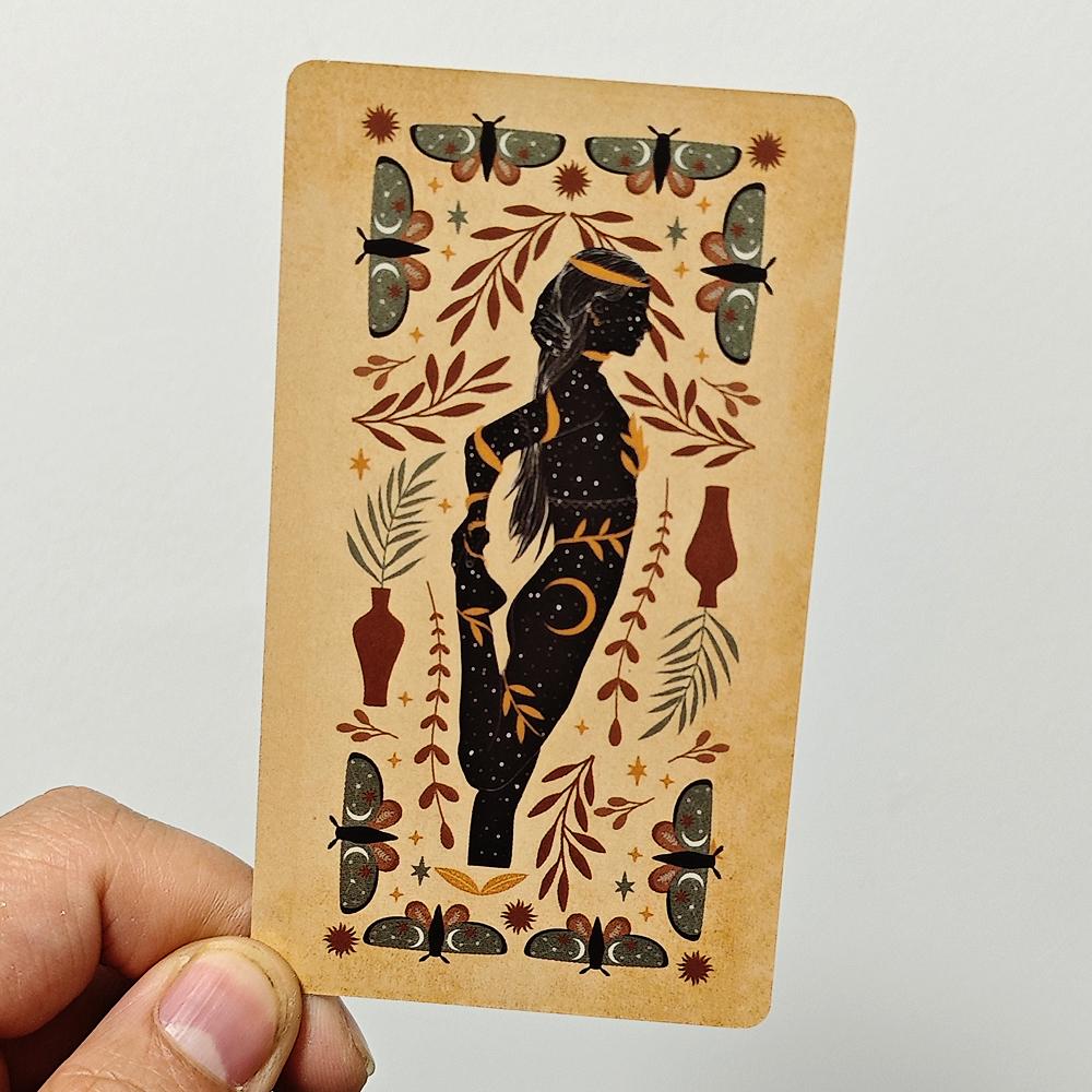 Witch Magick Oracle Deck 10.3*6cm 40 Pcs Inspiration Cards with Keywords