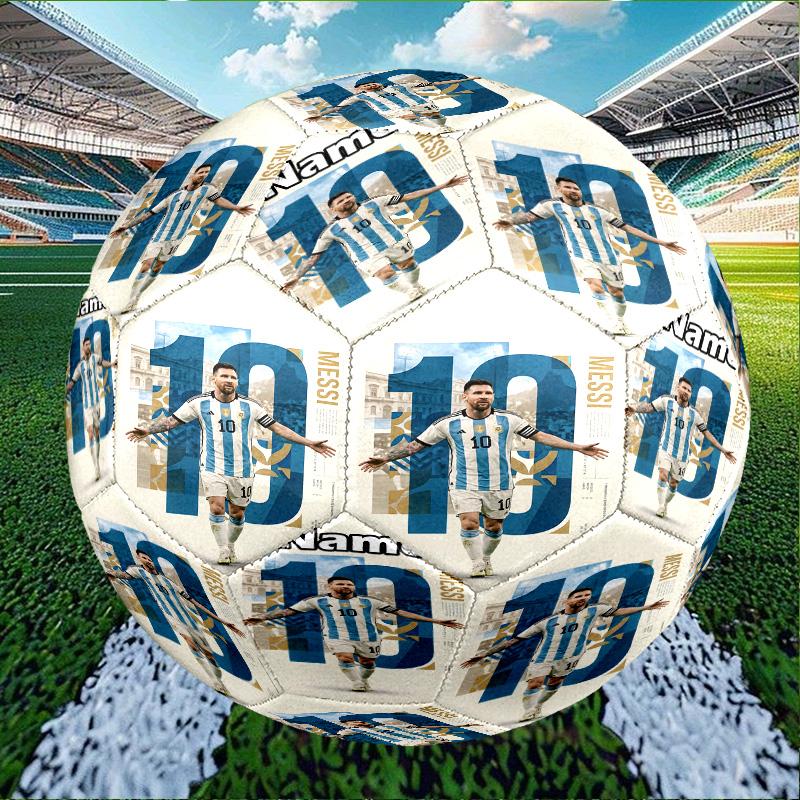 Personalisierter Lionel Messi-A Fußball mit individuellem Namen, Größe 5, für Training & Spiel, für Teams, zum Kicken, Geschenk für Fußball-Enthusiasten