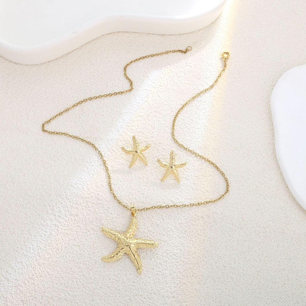 Luxury Geometric Leaf & Flower Earrings Necklace Set