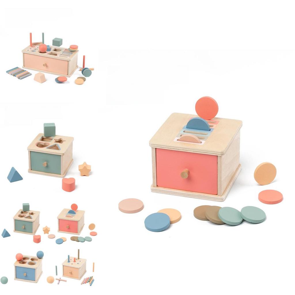 Montessori Wooden Color Shape Sorting Box For Early Childhood Development