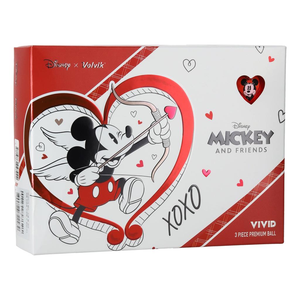 Volvik Golfbälle DISNEY MICKEY UND FREUNDE 1 Dutzend Weiß/Rot (12 Stück)