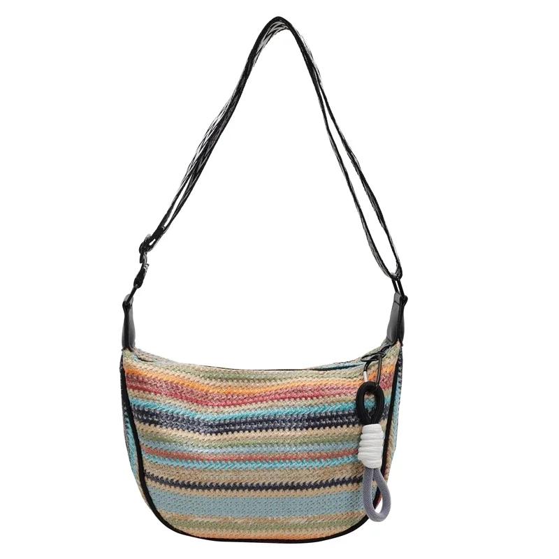 Rainbow Style Armball Bag New Fashion Feminine Small Bag Fresh Design Large Capacity Shoulder Crossbody Daily Commute