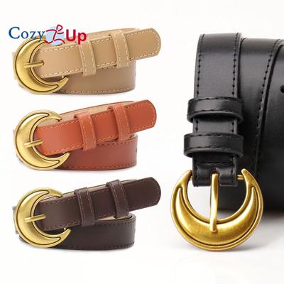 Ceinture en Cuir pour Femmes pour Jeans Pantalons Boucle Dorée Ceinture de Taille pour Robe Décontractée pour Dame