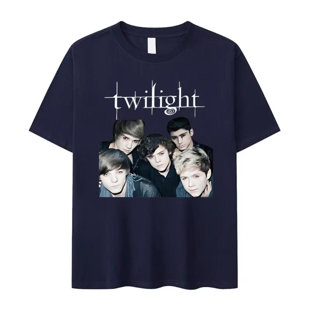 Twilight Film Edward Cullen Grafik T-Shirts Herren Mode Baumwolle Kurzarm T-Shirt Damen Retro Oversized T-Shirt Streetwear