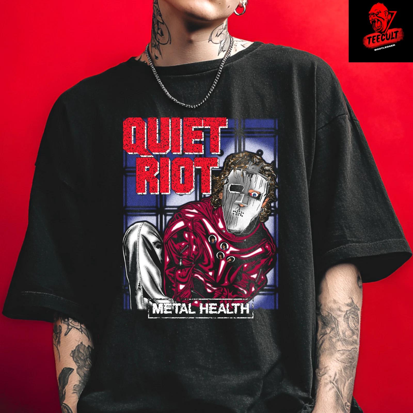 Men s and Women s T-shirts Quiet Riot Metal Health Band Music Tee Unisex Cotton L