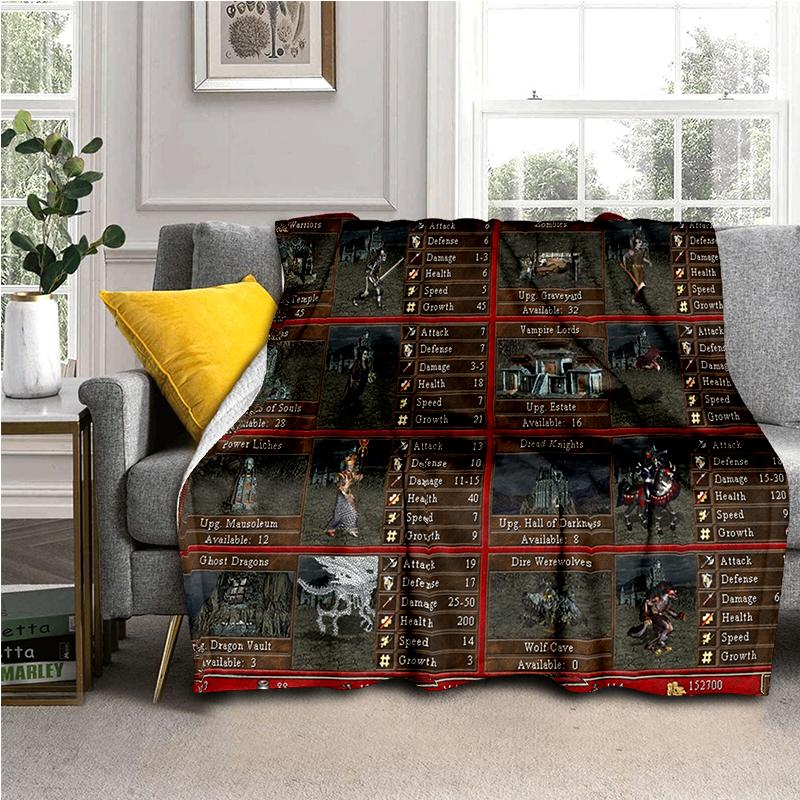 HOMM Game 9 Factions Races Stronghold Dwelling Creatures Heroes of Might and Magic Soft Blanket for Living Room Bedroom Bed Sofa