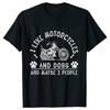 I Like My Motorcycle and Maybe 3 People T-Shirts Men Casual Loose Clothing Oversized Summer Fashion Tops Cartoon Mens Tshirts