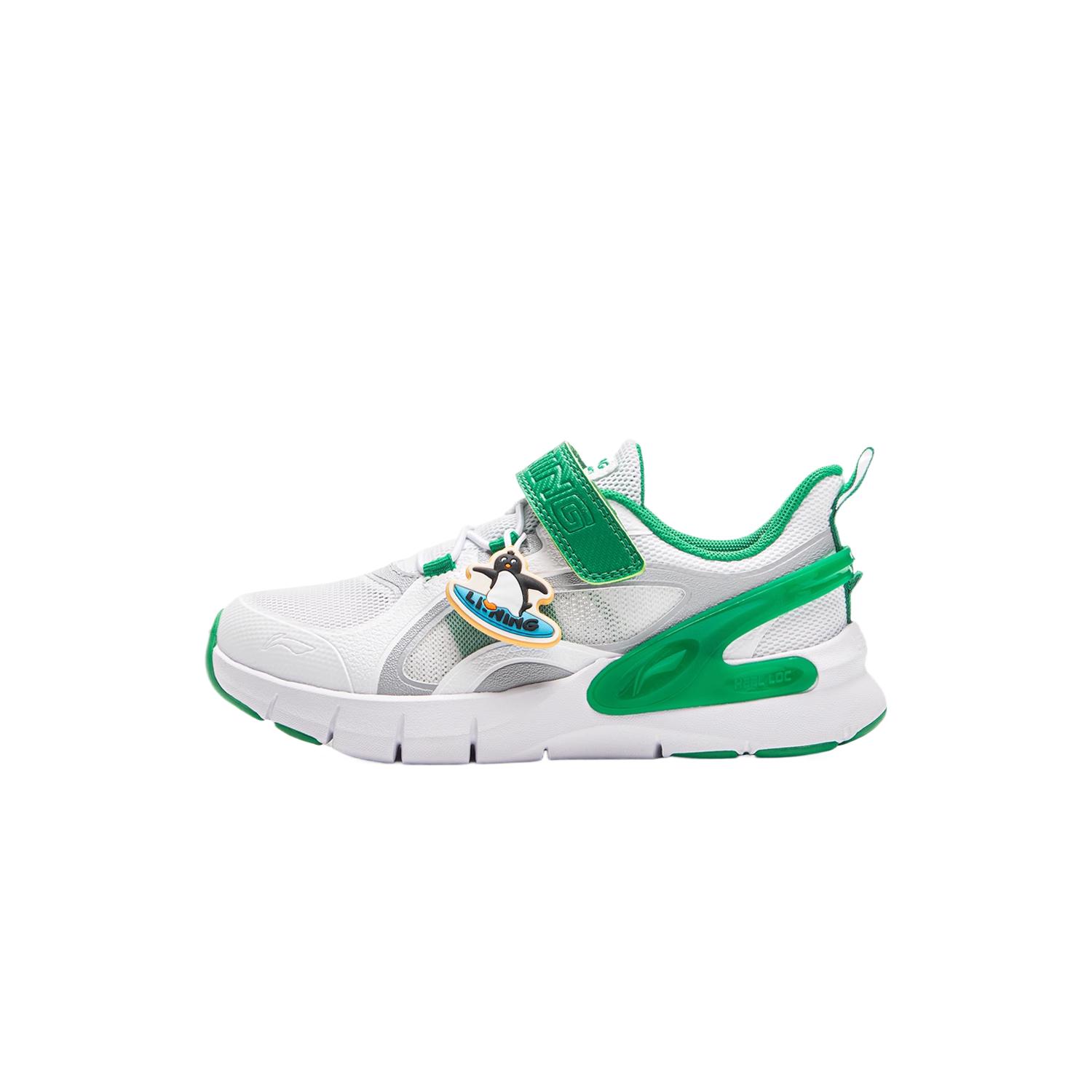 

Li Ning Детская Повседневная Серия Удобная Модная Простая Универсальная Низкие Детские Повседневные Кроссовки Детские кроссовки Белый Зеленый YKCV266-1 28