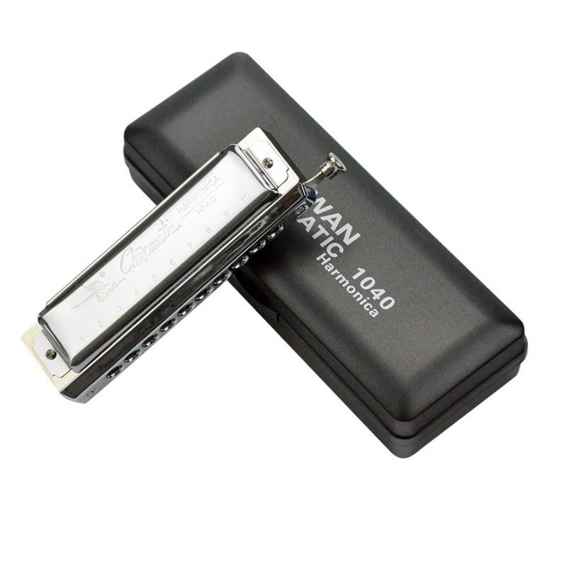 Swan Chromatic Harmonica - 10 or 12 Hole, Professional & Student Wind Instrument