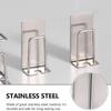 1/2/3pcs Stainless Steel Toothbrush Holder Shaver Cup Wall Mount Toothbrush Storage Rack Bathroom Accessories Set