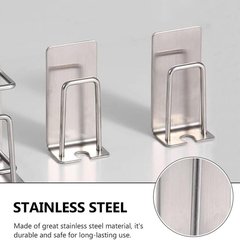 1/2/3pcs Stainless Steel Toothbrush Holder Shaver Cup Wall Mount Toothbrush Storage Rack Bathroom Accessories Set