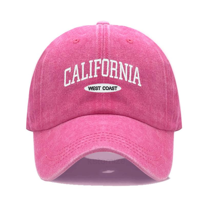 California West Coast Embroidered Baseball Cap for Women Men Fashion Adjustable Soft Cotton Dad Hat Unisex Classic Golf Caps