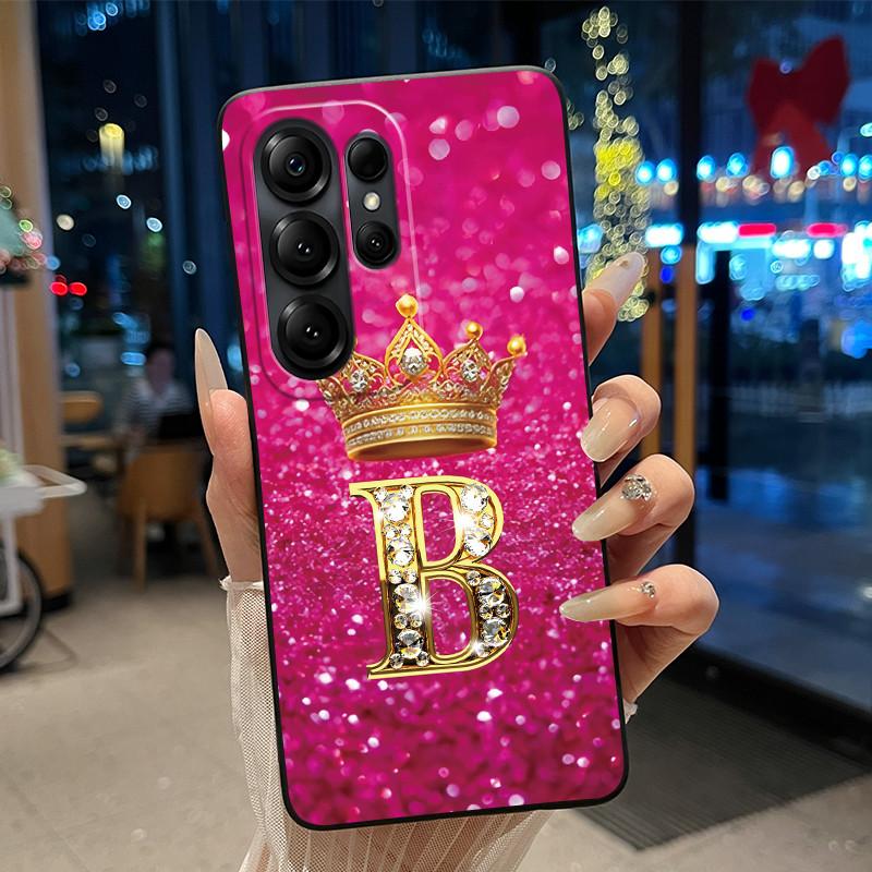 

Crystal Diamond Letter Crown Pattern Shockproof Couple Phone Case For Doogee Note 56X/56X Pro Casing Soft Silicone Black Cover Doogee Note 56X