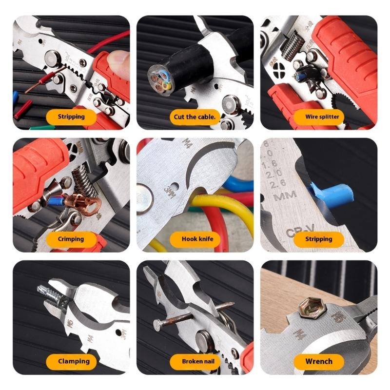 Electric Stripping Pliers Suitable for Home Repair Professional Use Cable Wire Cutting Stripping Efficient Cord Handling