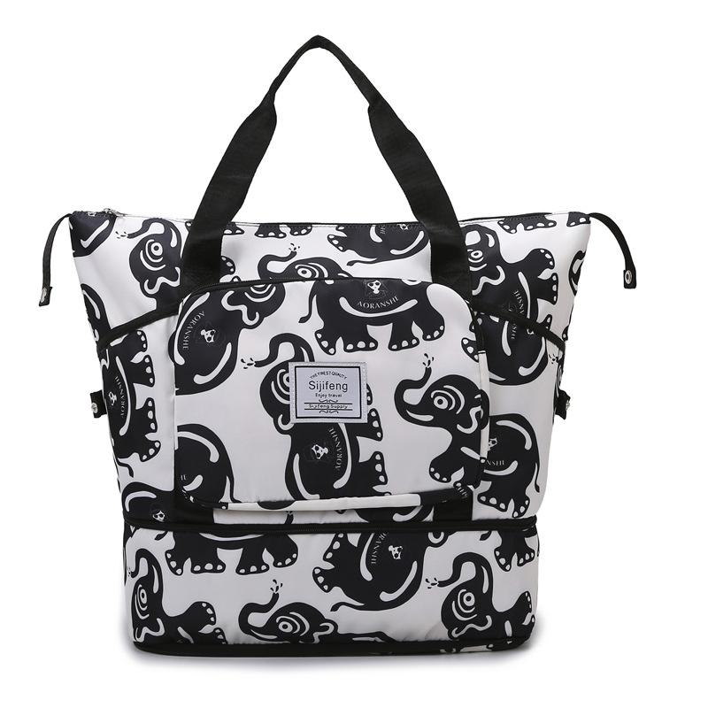 

Trendy Luggage Bags with Large Capacity and Expandable Travel Bags with Dry and Wet Separation Personality Can Be Used To Fit A Pull Rod