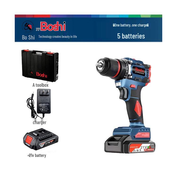 High-Power Brushless Lithium Electric Screwdriver & Drill with Rechargeable Battery