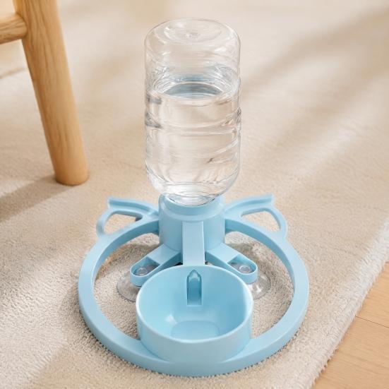 Travel Water Bowl for Cats Automatic Cat Dispenser, Bottle Adapter Pet Dispenser with Suction Cups, Durable ABS Feeder Non-Slip Portable