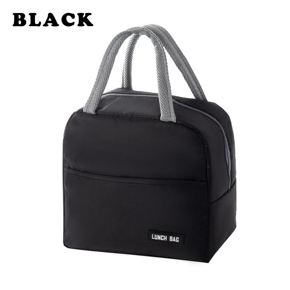 New Solid Color Twill Bento Bag Portable Thermal Bag Thickened Student Lunch Box Bag Bento Bag Meal Bag