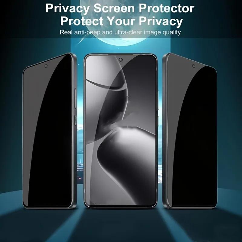 2Pcs Anti Spy Tempered Glass  For Xiaomi Poco X7 Pro X6 X5 Pro X4 X3 GT Screen Protectors For Poco F7 Ultra F6 F5 Pro F3 F4 GT