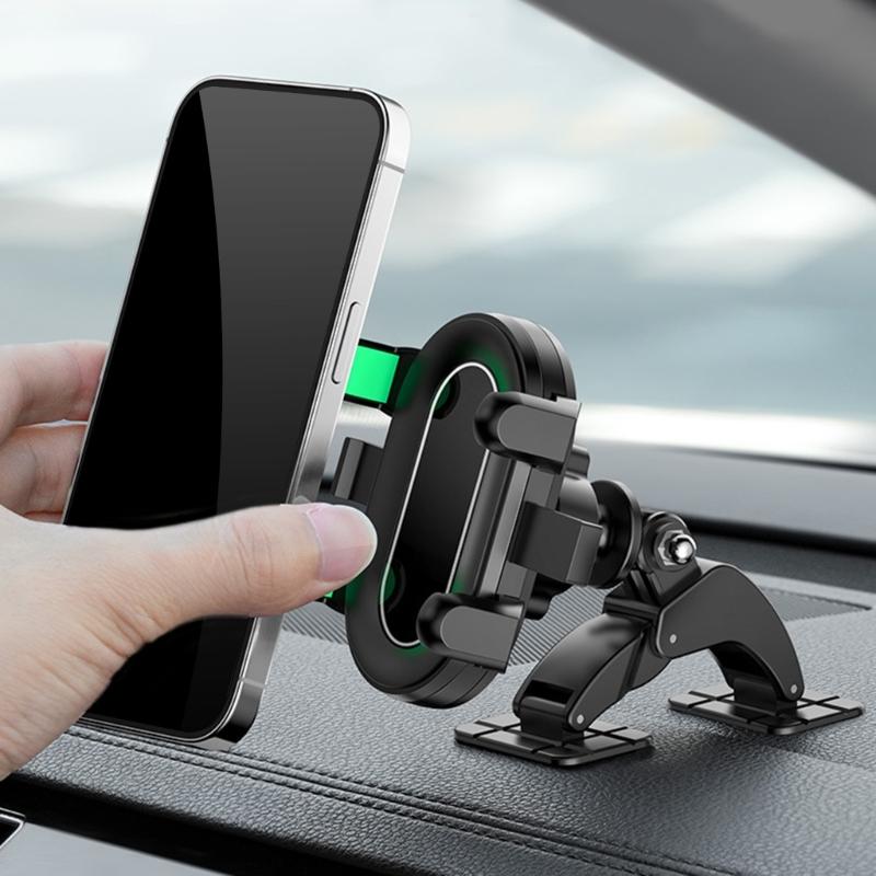 Universal Vehicle Phone Holder With 17mm Ball Head Base Heat Resistant ABS Construction For Secure Positioning