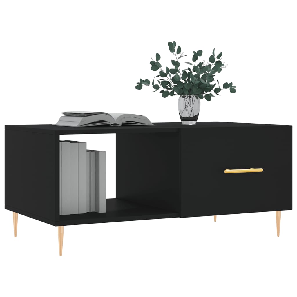 Coffee Table, Black, 90x50x40 Cm, Wood-based Material