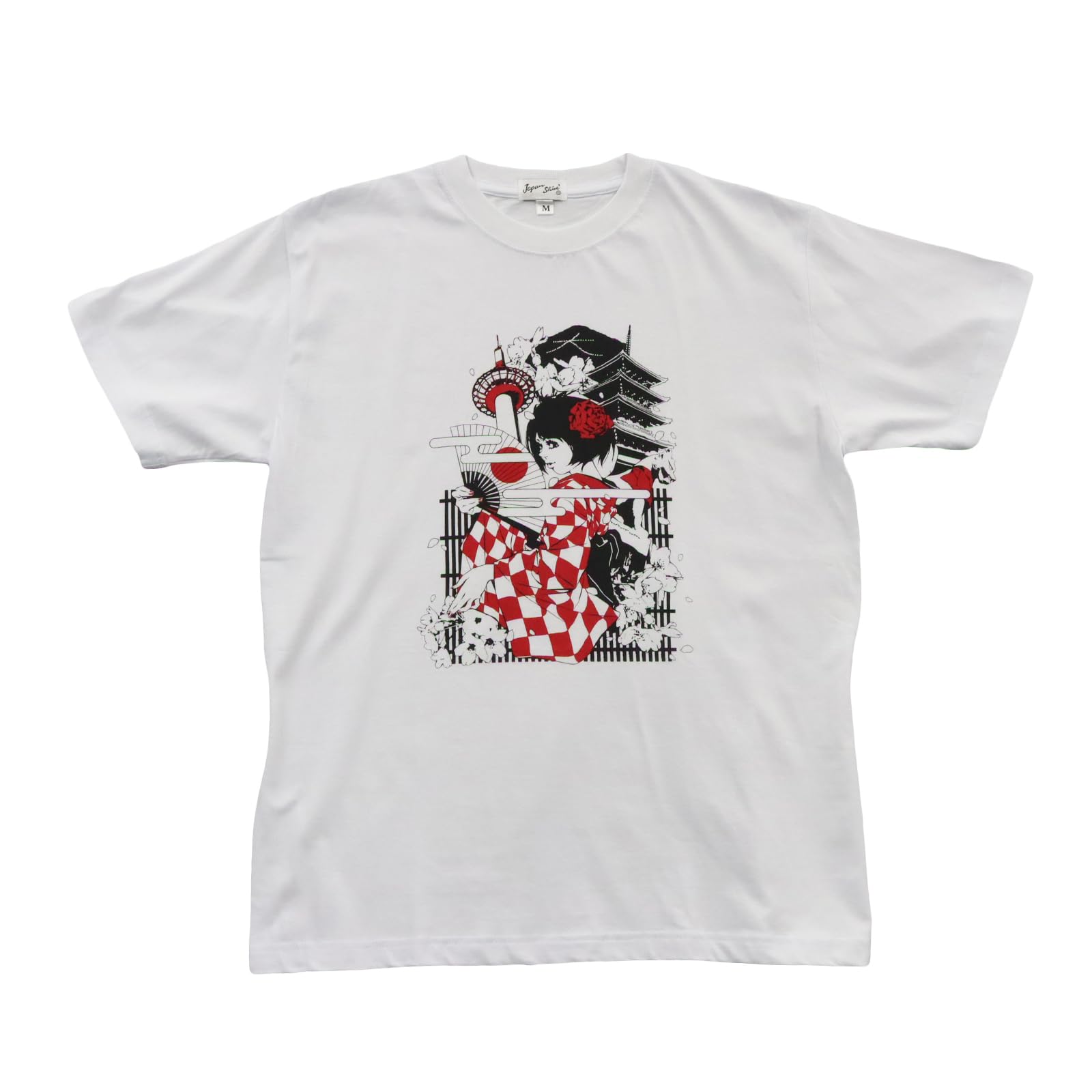 Japanese Souvenir Kyoto M White Shin-ei [T-shirt Girl]