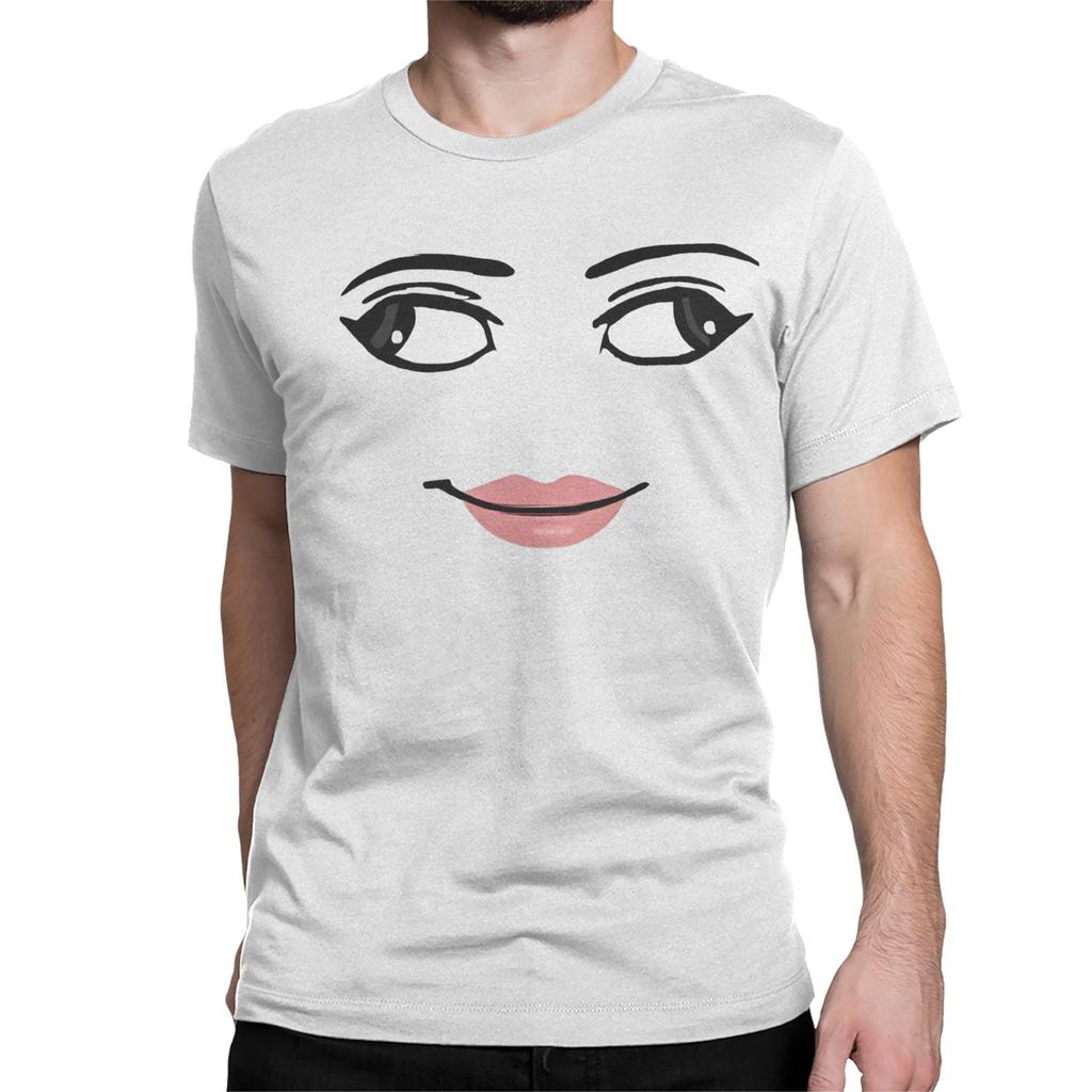 Funny Girl Robot Face Meme T Shirt for Men Women Cotton Cool TShirts Round Neck Tees Short Sleeve Tops Gift