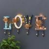 Wall Hanging Hook Coat Hook Wall Decoration Room Door English Letters HOME LOVE Hook Wall Decoration