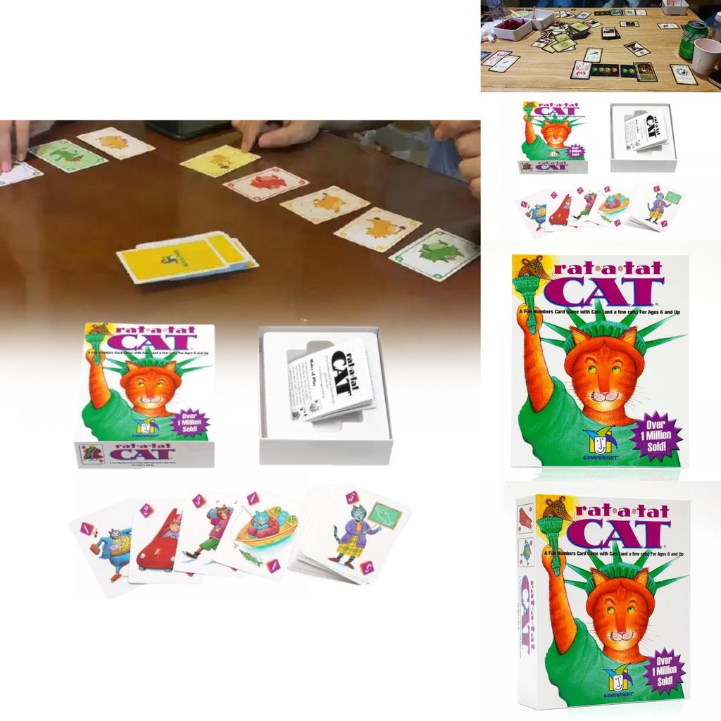 Jogo de Cartas Rat A Tat Cat Para Reunião Familiar Divertida Adereços de Jogo Brinquedo