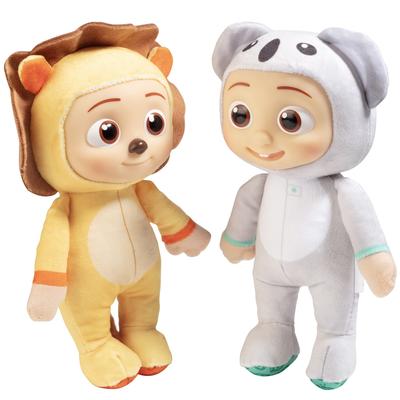 CoComelon JJ Löwe & Koala Plüschtiere, 2er-Pack - 8" Niedliche Weiche Plüsch Stofftiere Puppenfiguren - Offiziell lizenziert - Geschenk für Kinder & Kleinkinder ab