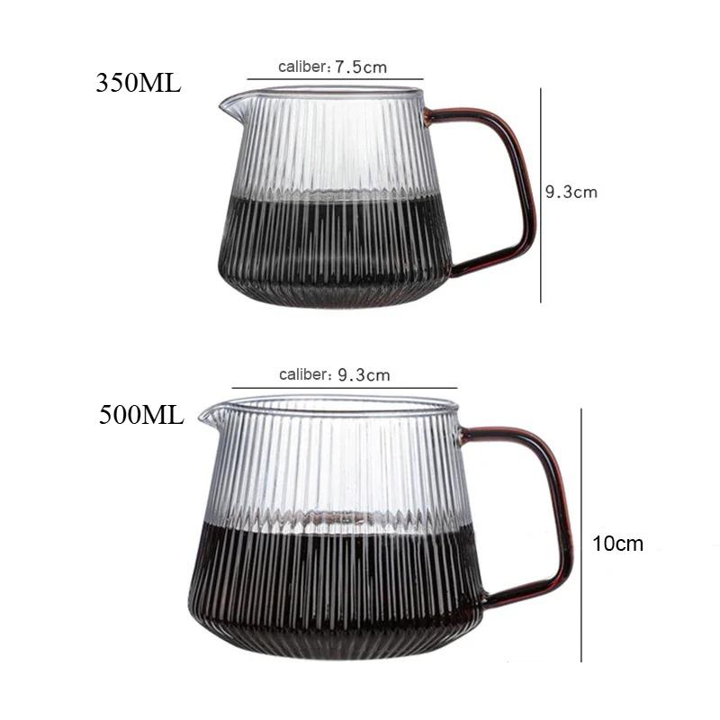 Stylish High Borosilicate Glass Coffee Pot with V-Shaped Spout -  for Pour-Over Brewing and Home Coffee Rituals