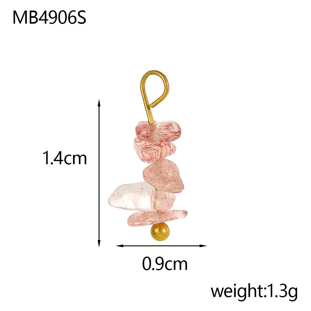 CARLIDANA Rainbow Color Beaded Charm Natural Stone Pendant Beads with Nine Needle Pin for Necklace Earrings DIY Jewelry Making