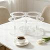 Acrylic Sugar Syrup Dispenser Organizer Rotating Rack 4 Bottles Clear Coffee Syrup Bottle Holder Coffee Bar Station Organizer