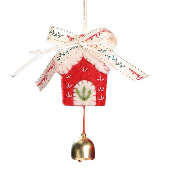 Christmas Ornament Small Boot Mitten Santa Snowman Gingerbread Man Xmas Tree Hanging Ornament Holiday Decorative Car Pendant for Wall Window Decor