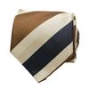 Robert Fraser Silk Tie for Business and Formal Wear (Stripe/Brown)