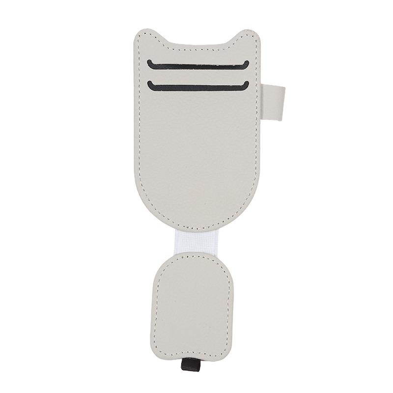 1pc Car Visor Glasses Clip Magnetic Wear-Resistant Sunglasses Holder 3 In 1 Auto Eyeglasses Clip With Card Holder Universal