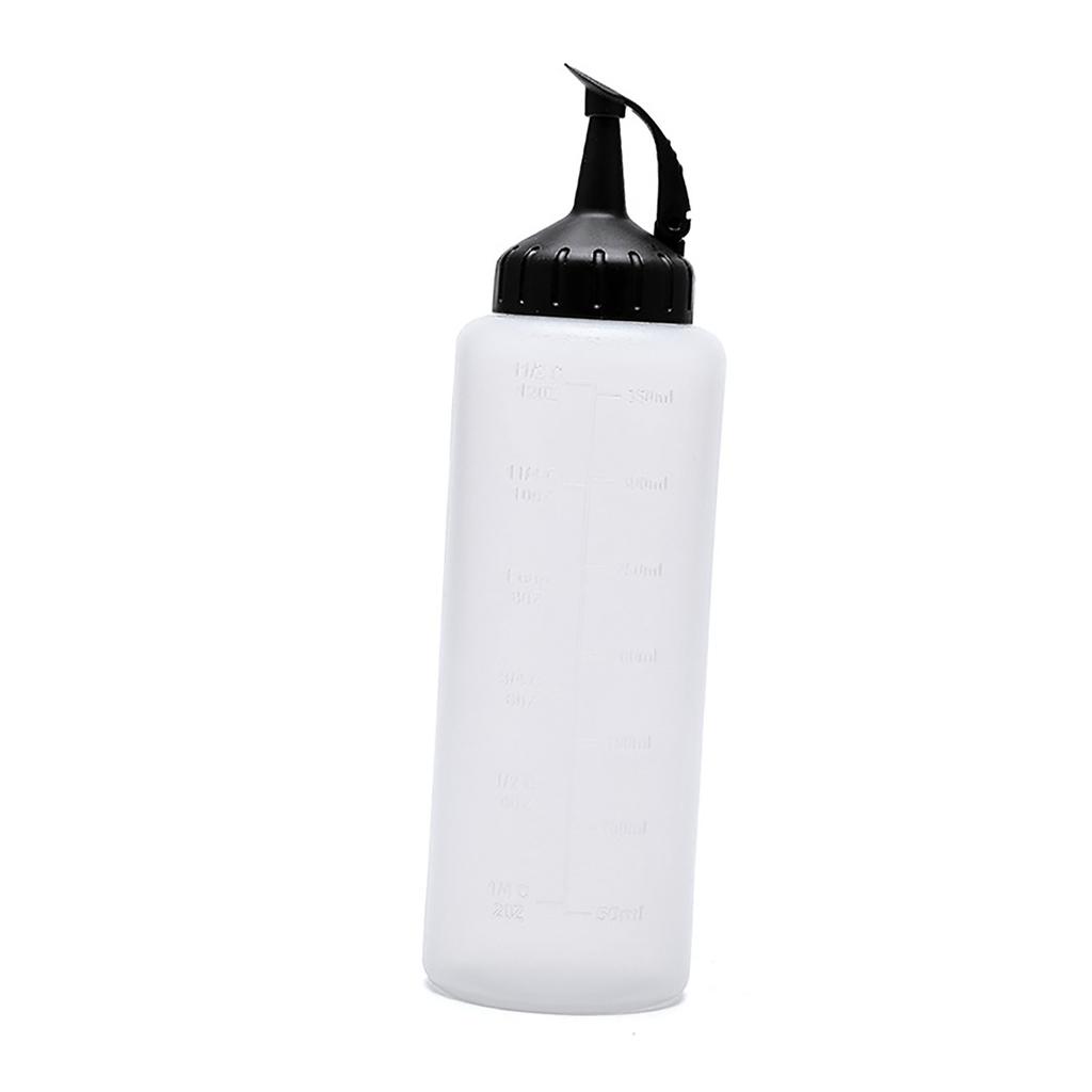 350ml Quetschölspenderflasche mit Messskala Großkalibrig Durchscheinend Auslaufsicher Leer