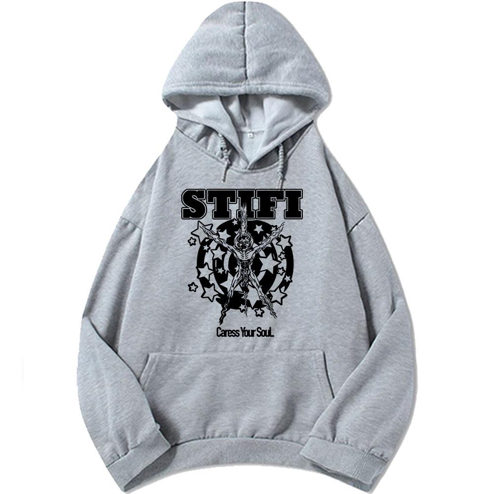 CARESSYOUR SOUL Hoodies Sticky Fingers STI FI Band Graphic Sweatshirts Long Sleeve Winter Hooded Pullover Male Sudaderas Unisex