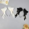 Feather Hair Accessories Cute Plush Pendant Metal Headdress Cos Comic Show Props Lolita Wolf Ear Headband