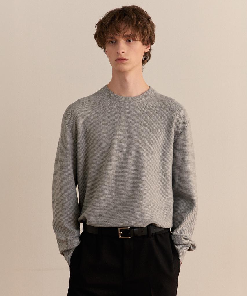 MINDBRIDGE [All Day] Washable Knit Semi-Overfit Knit - 2 Colors