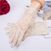 New Women's Summer Ice Silk Lace Anti Ultraviolet Thin Electric Car Driving Anti-skid Breathable Cool Sun Protection Gloves